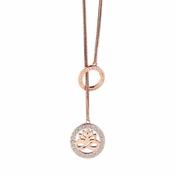 Rose Goldplate Pendant Clear Stones image