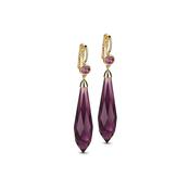 Newbridge Goldplate Drop Earring Purple Stone image