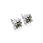 Newbridge Earrings Clear and Black Stone image