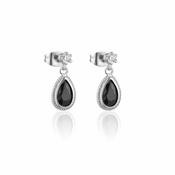 Newbridge Silverware Drop Earrings Black Stone image