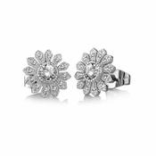 Flower Earrings Clear Stone image