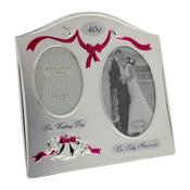 40th Anniversary Silver Plated Double Frame image
