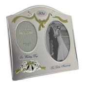 50th Anniversary Silver Plated Double Frame image