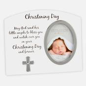 White Silver Christening Day 3×4 inch