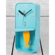 Blue Metal Sardine Tin Pendulum Wall Clock image