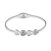 Heart Multi Rhodium Hinge Bangle image