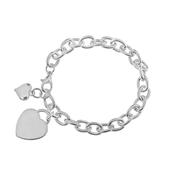 Two Hearts on Chain Bracelet image