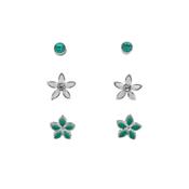 Flowers Small Blue Crystal Trios image