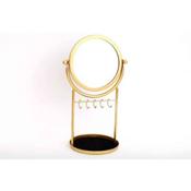 Gold Jewellery Stand with Mirror 22x37x16cm image