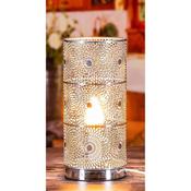 Chrome Cylinder Table Lamp Design H27cm D13cm image