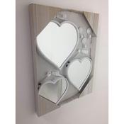 Set of 3 White Heart Mirrors image