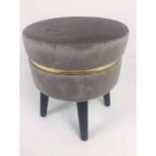 Velour Footstool Mink image