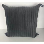 Dark Grey Ribbed Cushion Cover 44x44cm image
