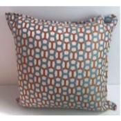 Orange White Grey Geometric Cushion Covers 56x56cm image