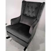Velvet Plush Estelle Rocking Chair Grey image