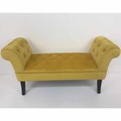Giselle End Seat Mustard Velvet image