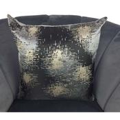 Cushion Cover Black with Grey and Gold 44x44cm image