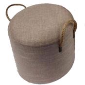 Wooden Round Stool Cream Small image