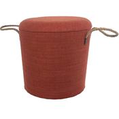 Wooden Round Stools Terracotta Medium image