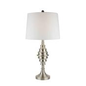 Table Lamp with Silver Base and White Shade H70cm image