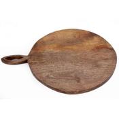 Round Chopping Board With Carved Handle 49x38cm image
