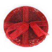 Red Set of 4 Beaded Coaster 10x10cm image