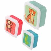 Set of 3 Lunch Boxes Zoo Animals image
