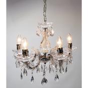5 Arm Chandelier With Clear Beading Facets Droplet image