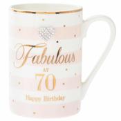 Mad Dots Fabulous at 70 Happy Birthday Mug image