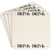 Script Cream Coasters Set of 4 image