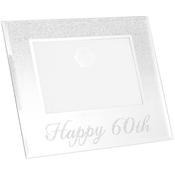 Silver Glitter Happy 60th Frame 4x6in image