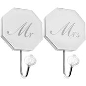 Mirror Mr and Mrs Wall Hook Set image