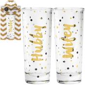 Shot Glasses Hubby and Wife Set of 2 image