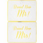 Brand New Mr and Mrs Placemats Set of 2 image