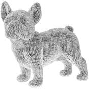 Silver and Diamante French Bulldog 22x11x19cm image