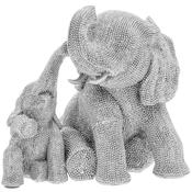 Silver Art Elephant &amp; Calf 23x21x21cm image