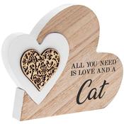 All You Need is Love &amp; A Cat Heart Plaque