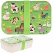 Bamboo Eco Lunch Box Farmyard 19x13x6cm image