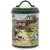 Collie and Sheep Sugar Canister image