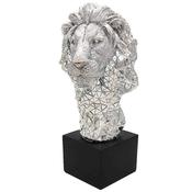 Silver Art Lion Bust image
