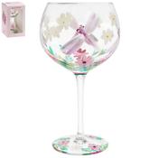 Hand Painted Dragonfly Gin Glass image