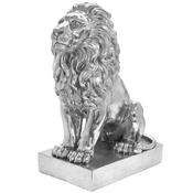 Silver Art Lion Sitting image
