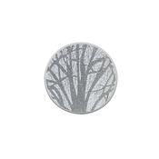 Silver Woodland Candle Plate 10cm image