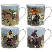 Race Horses Mugs Set of 4 image