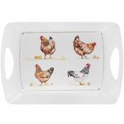 Chickens Large Melamine Tray 48x33x5cm image