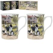 Collie and Sheep Mugs Set of 2 image