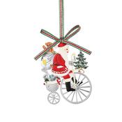 Santa on Penny Farthing Bicycle image