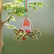 Newbridge Robin on Holly Hanging Decoration image