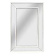 Antique White Mirrored Frame Mirror image