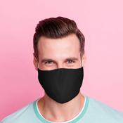Black Reusable Face Covering Large